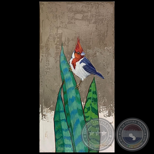 Cardenal - Pintura de Mónica Goetze